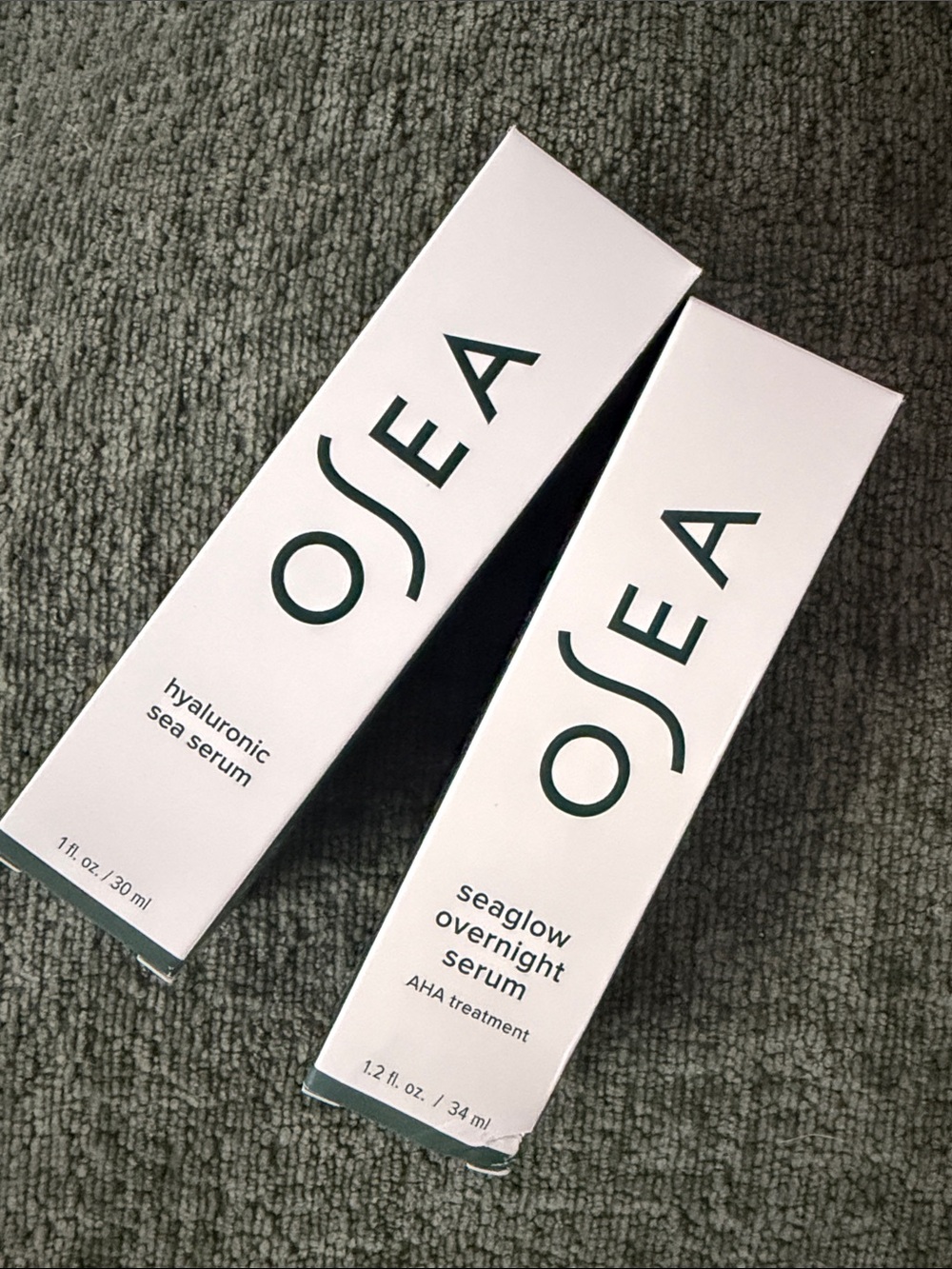 🆕 OSEA hyaluronic sea serum & sea glow overnight serum set
